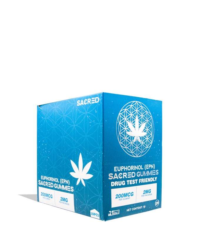 Sacred EPN gummies display box quarter view
