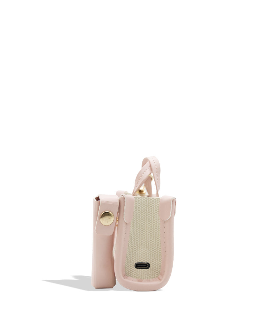 Smyle Pursejamin cartridge vaporizer side view displaying its built in USB-C port on white background