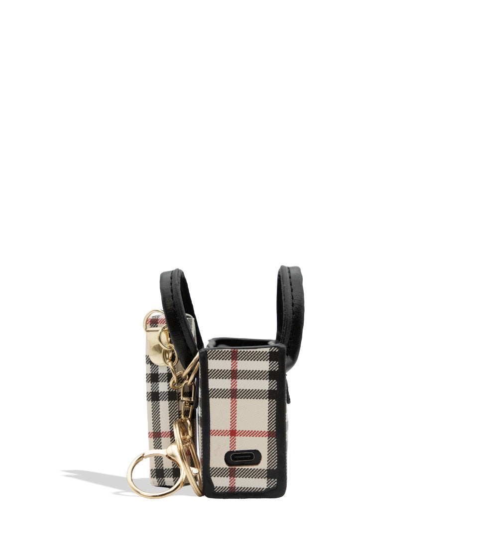 Smyle Pursejamin cartridge vaporizer side view displaying its built in USB-C port on white background
