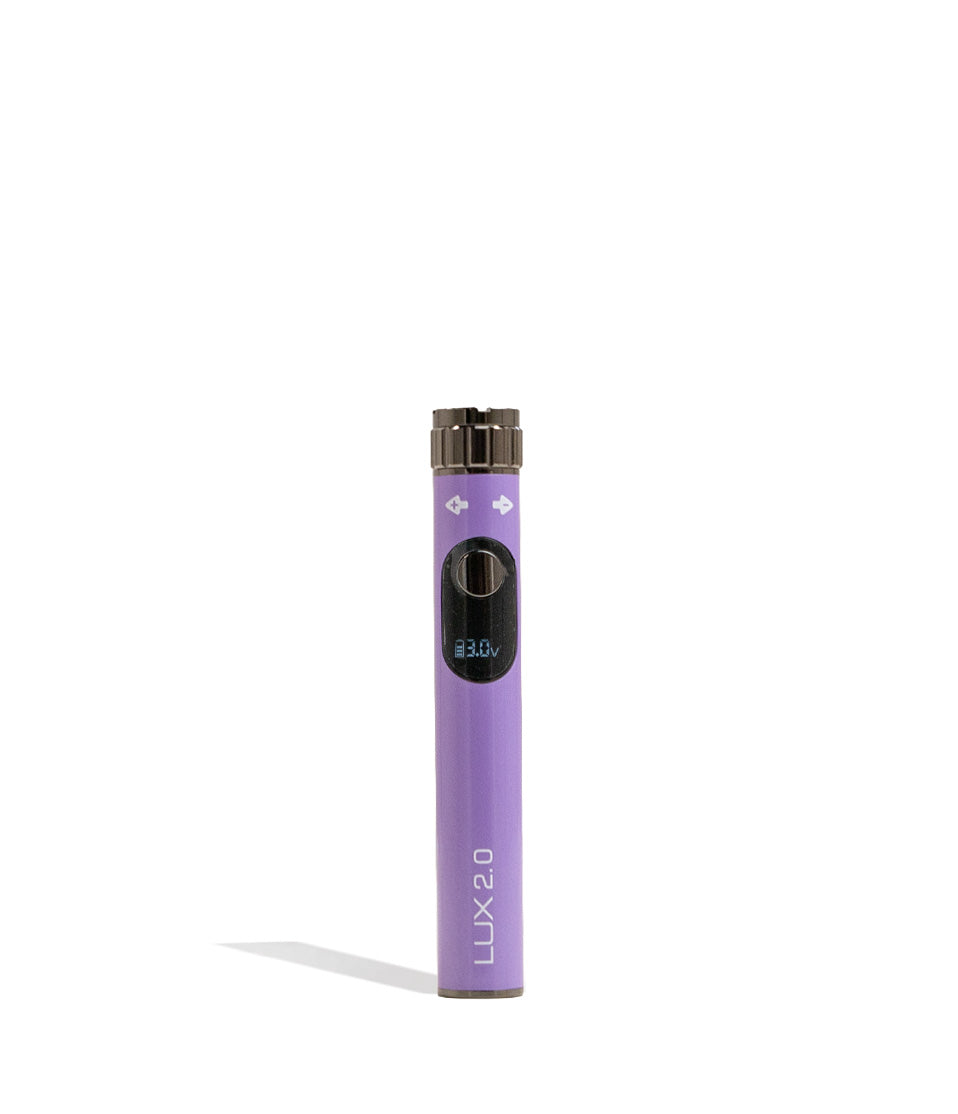 Purple Yocan Lux 2.0 Variable Voltage Battery 15pk Front View on White Background