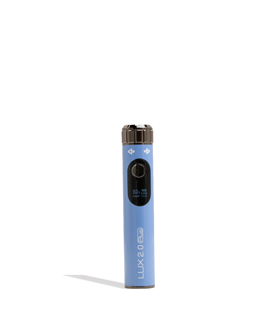Blue Yocan Lux Plus 2.0 Variable Voltage Battery 15pk Front View on White Background